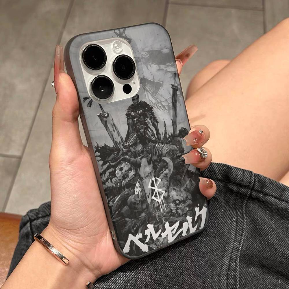 Comic Cool Berserk For IPhone 17 16 15 14 13 12 11 Pro Max Plus Pro Clear Phone Cover Non-Slip Shell