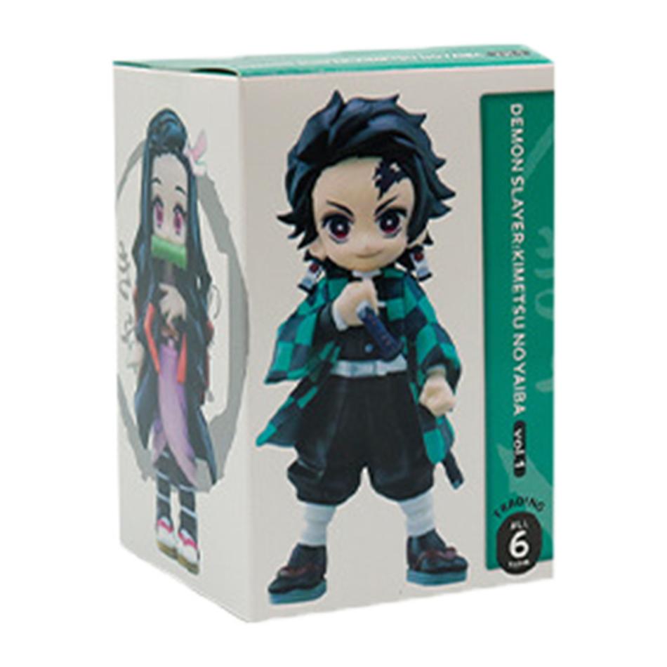 Demon Slayer Tanjiro Kamado Nezuko Anime Cartoon Figure Blind Box Creative Personalized Statue Model Ornament Surprise Gift Box