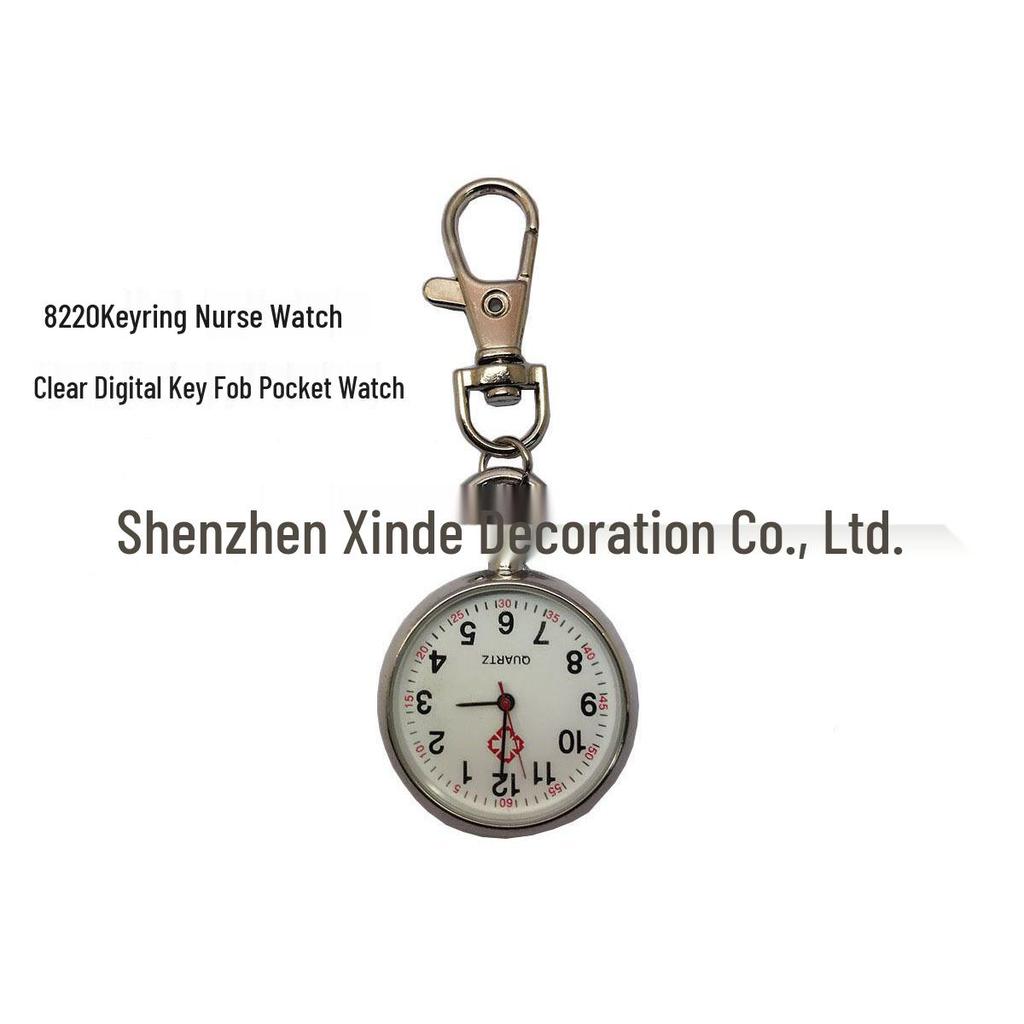 Digital Large Dial Pocket Watch - Ideal for Elderly & Students, with Universal Keychain Design