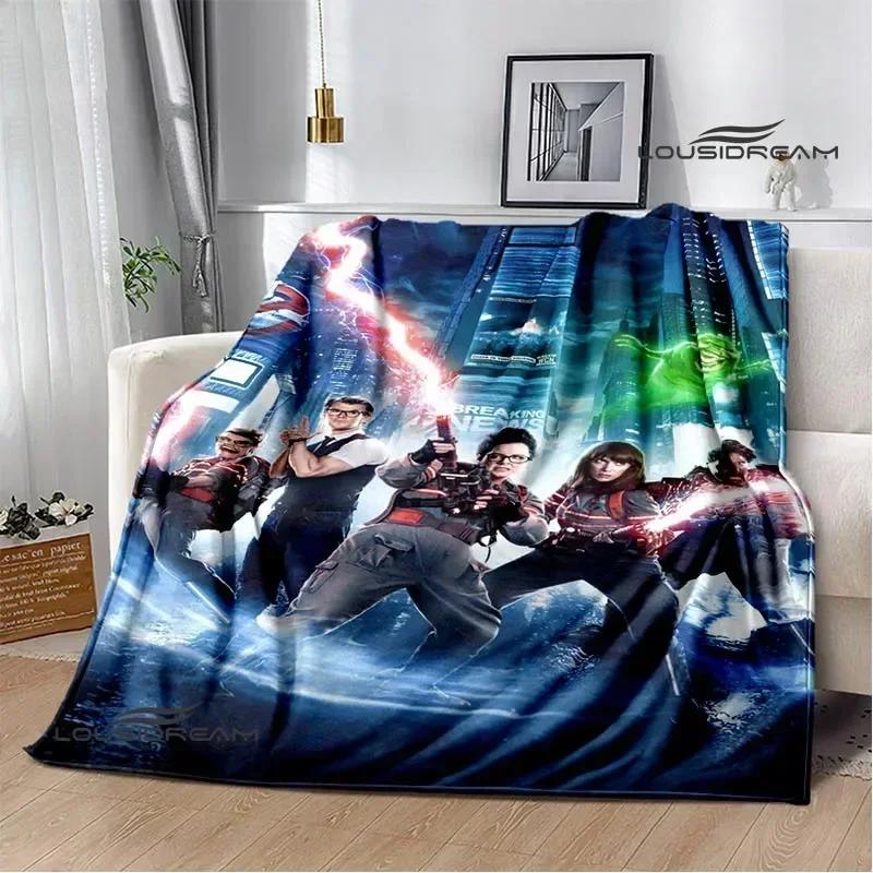 Coperta Stampata Cartoon G-Ghostbusters Calde Coperte in Flanella Morbide e Confortevoli Coperta da Casa Viaggio Fodere per Letto Regalo di Compleanno