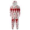 Christmas Print Family Matching Hooded Long Sleeved Zippered Jumpsuit Set