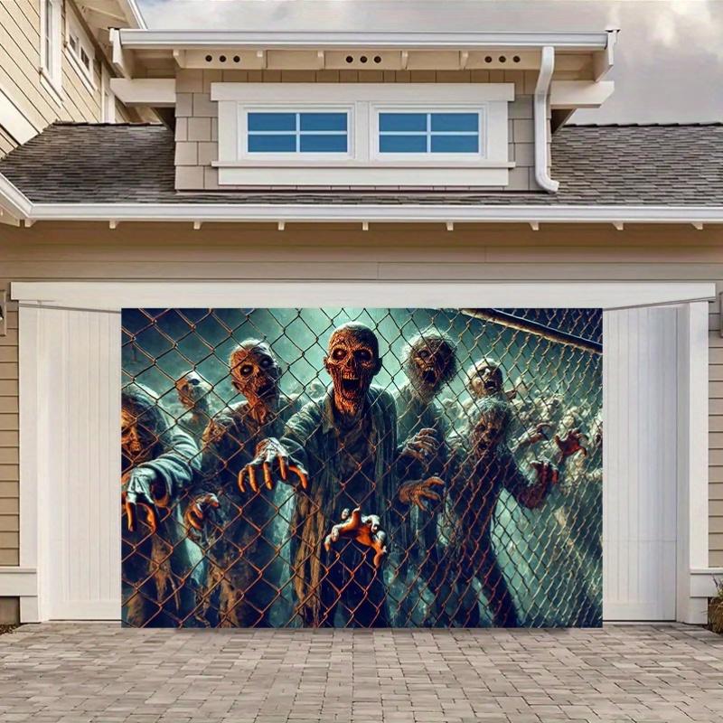 Zombie fence survival despair background cloth family office living room bedroom outdoor studio party decoration.PMJ