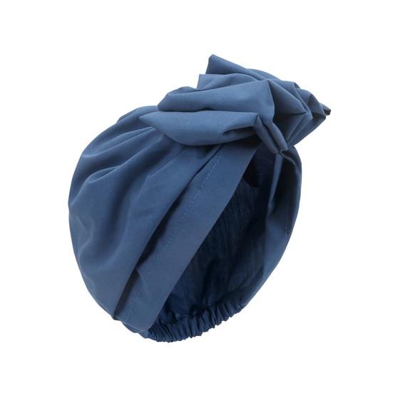Turban Hat Retro French Style Flower Decor Women Hat Solid Color Breathable Wind-proof Headwear Daily Wear