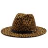 Leopard Woolen Top Hat Jazz Hat