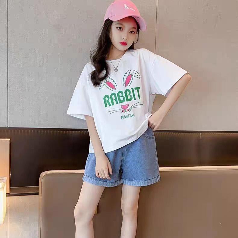 Dżinsowe Szorty Letnie dla Dziewczynek Dziecięce Luźne i Cienkie Spodnie Letnie do Noszenia na Zewnątrz