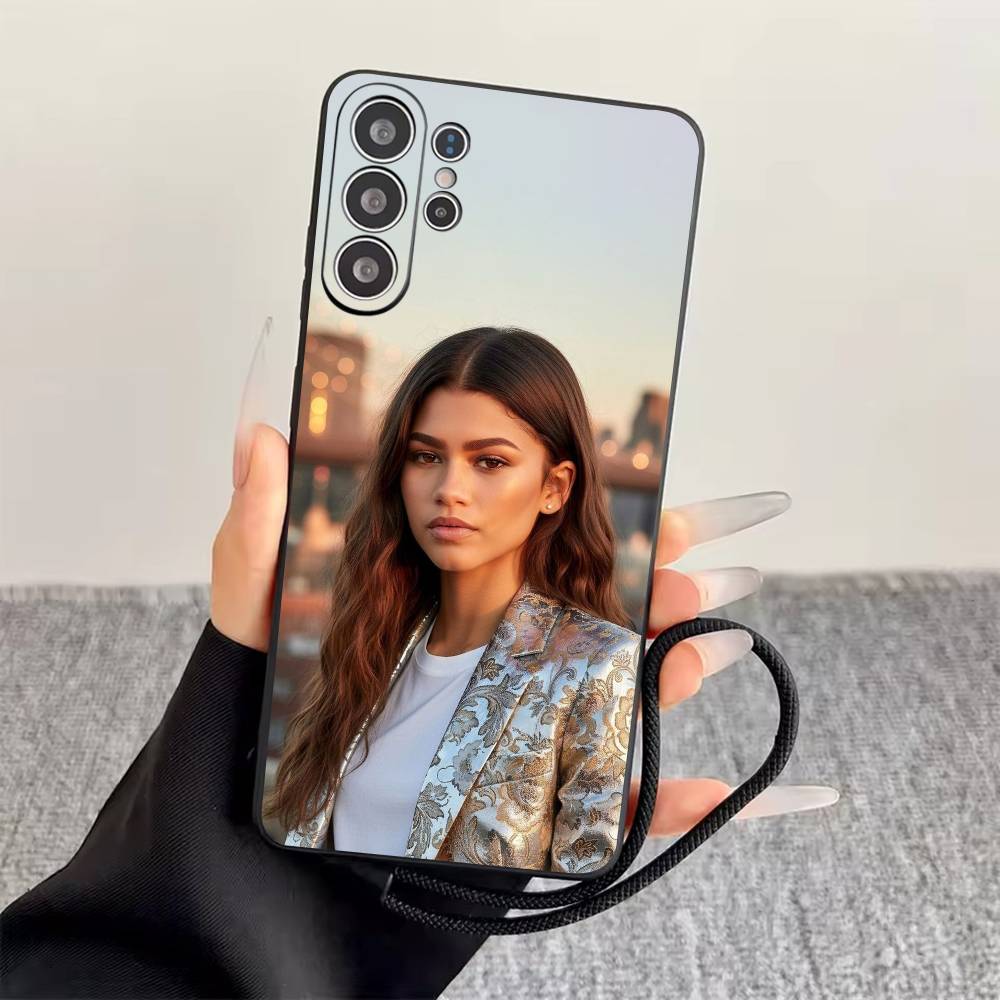Z-Zendaya Phone Case Black Silicone Soft For Samsung S25,S24,S21,S22,S23,S30,Ultra,S20,Plus,Fe,Lite