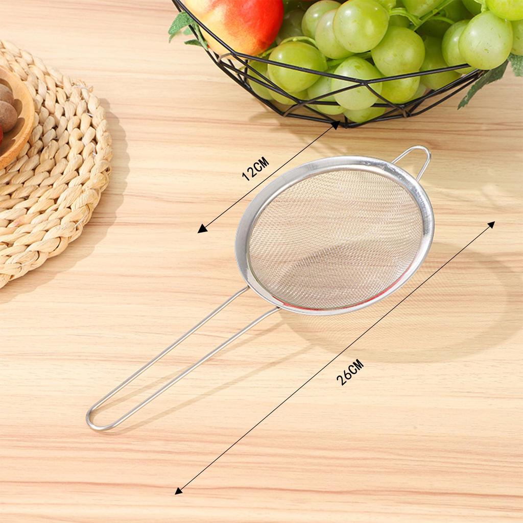 Stainless Steel Slotted Spoon and Sieve for Soy Milk, Juice, Medicine, and Flour