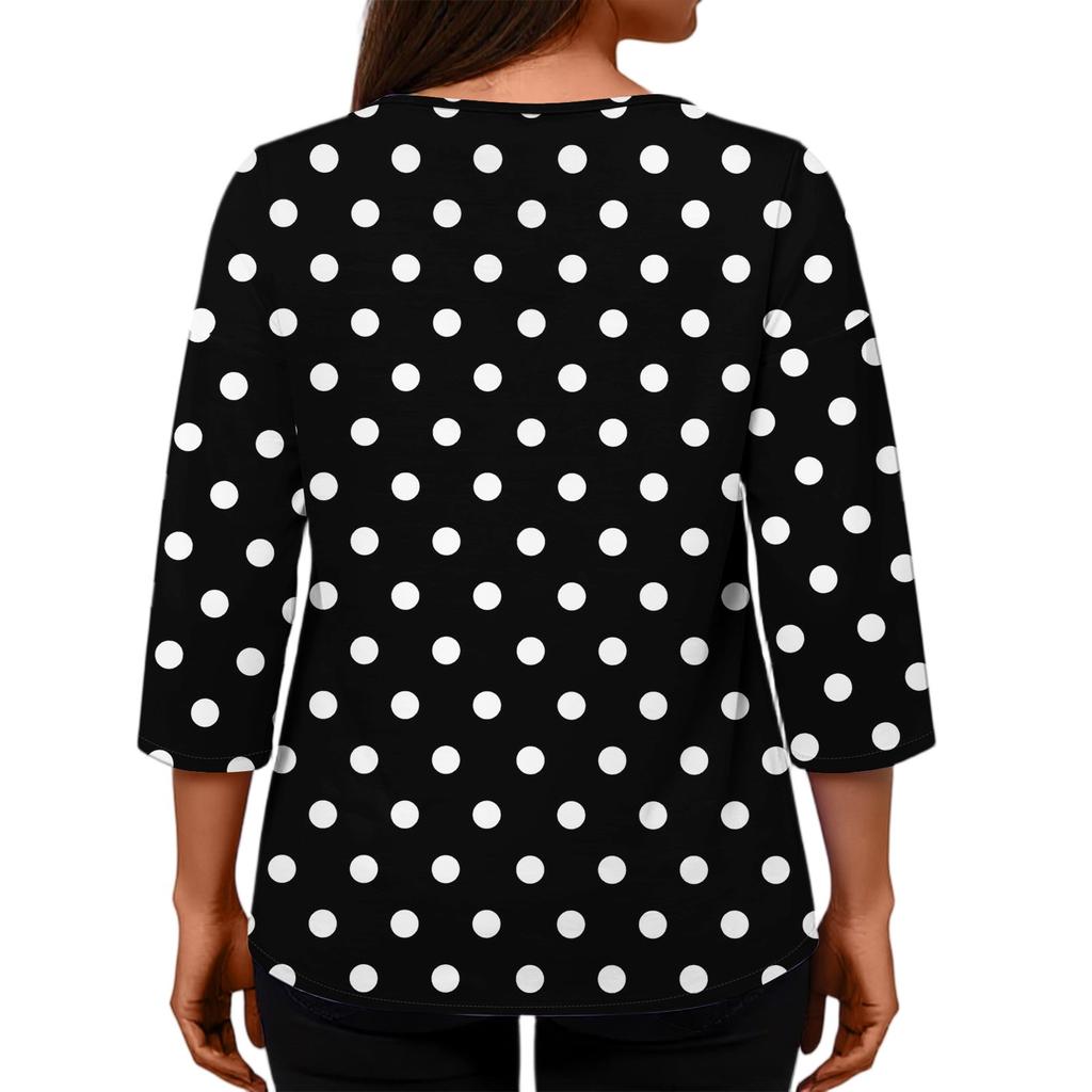 Linen Shirts For Women 3/4 Sleeve Button Down V Neck Summer Tops Dressy Casual Cute Shirts