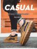 Men's Waterproof Leather Slip-on Casual Sneakers, Autumn Fashion, Versatile Thick-soled Sport Shoes