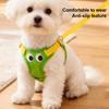 Yousheng Padded Step-in Dog Harness Breathable Adjustable Pet Harness Cute Big Eyes Harness with Leash for Small Dogs