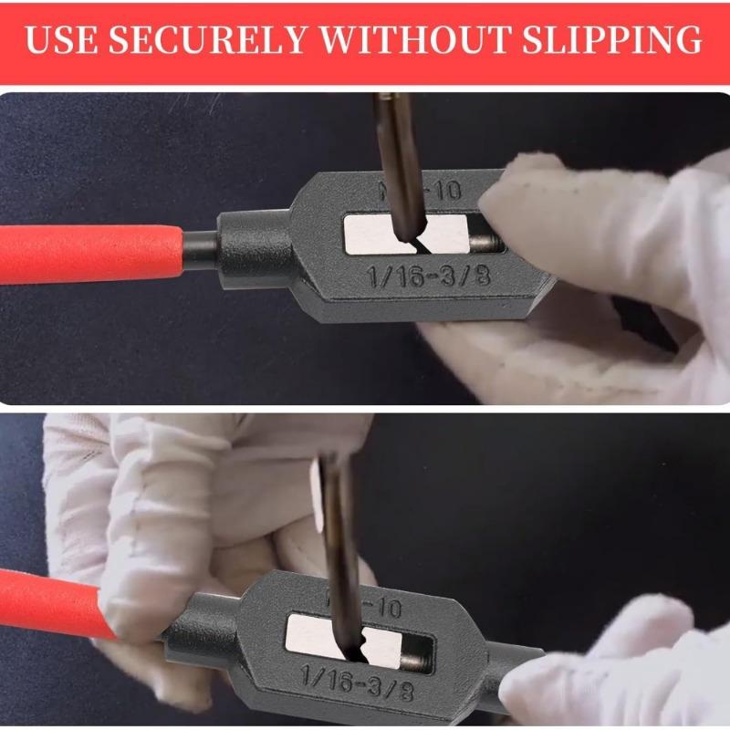1Pcs Adjustable Tap Wrench Screw Tap Holder Reamer Hand Tap Tool with Plastic Dipped Handle Non Slip Tap Tool for Tap Reamer Tap Hand Tool