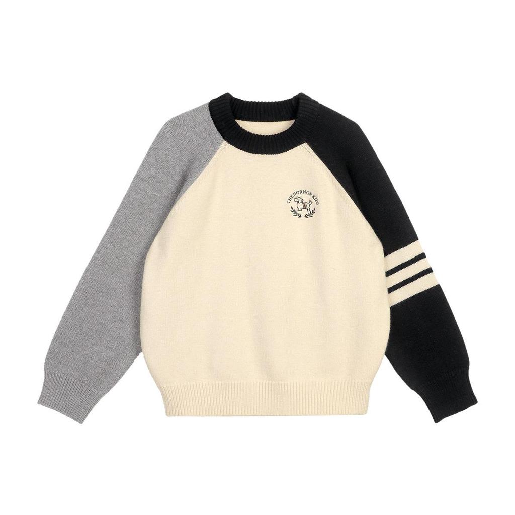 Pull en maille stylé pour garçon, manches raglan, hiver 2025