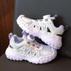 Girls' Breathable Mesh Sports Shoes - Summer 2026, Soft Sole, Hollow Design, Medium to Large Sizes