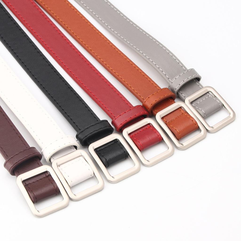 Female Faux Leather Waist Belt With Sewed Design For Casual Outfits