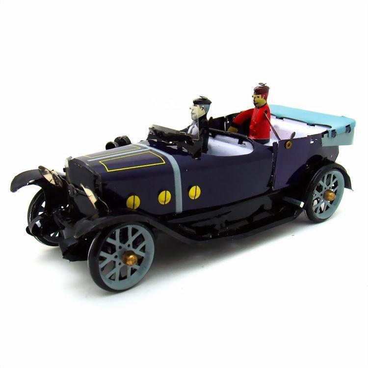MS807 Nostalgic Retro Tinplate Convertible Car Toy Photography Prop MS807