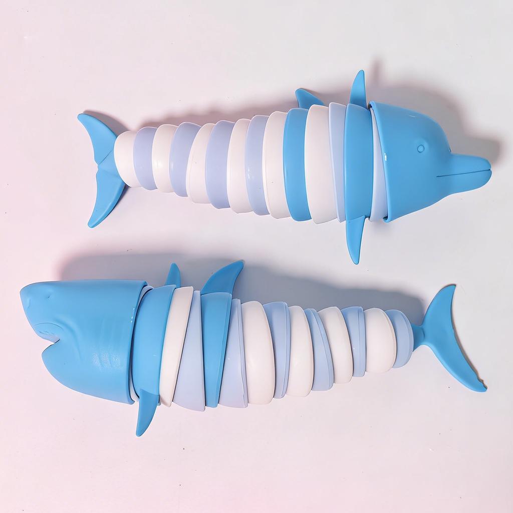 Articulated Shark & Dolphin Stress Reliever Hand Toy Sensory Fidget Toy For Adult Kids Pressure Relief And Anti-Anxiety Desk Toy