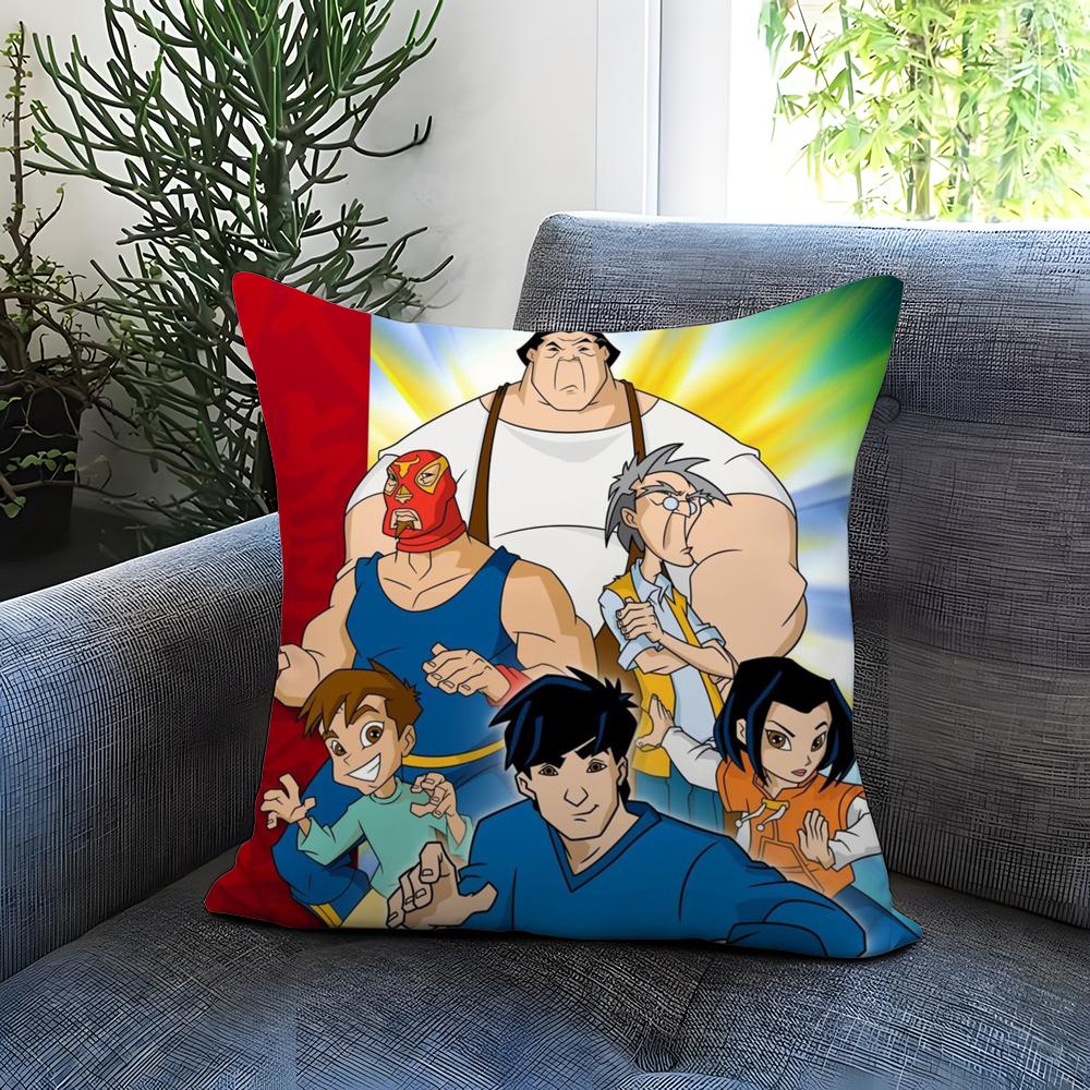 J-Jackie Chan A-Adventures Cushion Cover Comfortable Reversible Pillow Cover Ideal for Car Sofa Bedroom & Beyond