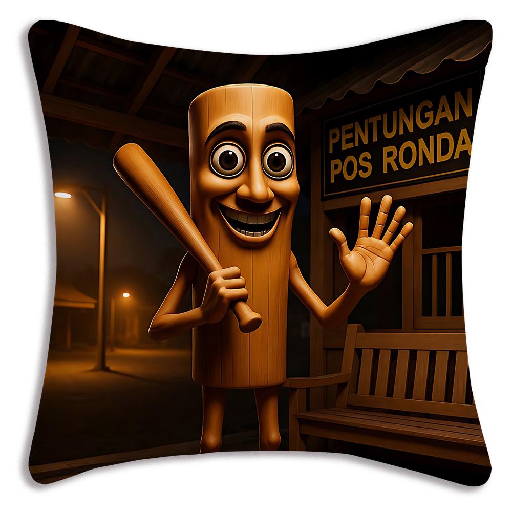 Cute I-Italians brainrots Pillow Covers Cartoon Sofa Decorative Home Double-sided Printing Short Plush Cute Cushion Cover