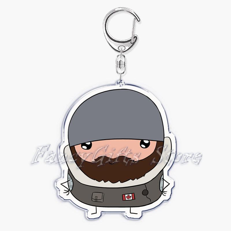 

Hot Six Siege Keychain for Accessories Bag Smol Defender Operator Caveira Valkyrie Pendant Key Chain Ring Keychains Jewelry Gift