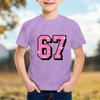 Kids 67 Themed Colorful Print TShirt Soft Cotton Fabric Breathable and Comfortable Ideal for Toddlers and Childrendf0227