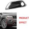 Front Bumper Fog Light Cover Bezel, Passenger Side Fog Lamp Cover Front Right Bumper Light Hole Trim Bezel, 2016-2020 Compatible with Jeep Grand