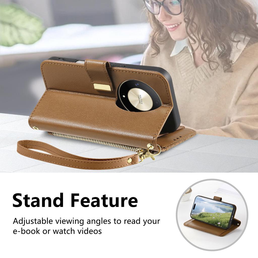 Floral Leather Wallet Case for Honor 400/400 Lite/400 Pro/X60 Pro/X9C/X9b/X50...Vintage All-in-One Card Holder w/Stand, Magnetic Closure & Wrist Strap