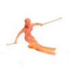 DIY Miniatures Garden Decoration Skiing Figures Resin Doll Model for Desk