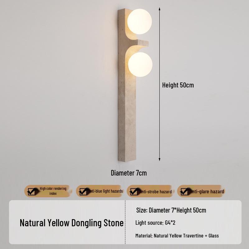 Wabi-Sabi Style Japanese Walnut Wall Lamp for Living Room, Bedroom, Hotel Entrance, or Corridor.