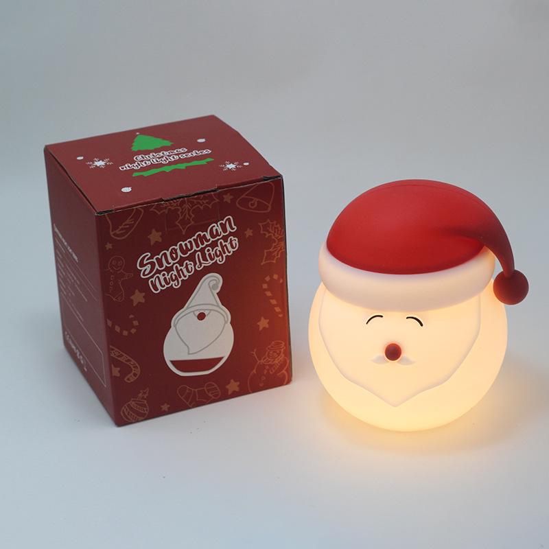 Santa Claus Silicone Night Light - Christmas Decorative Tap Light for Living Room Ambiance