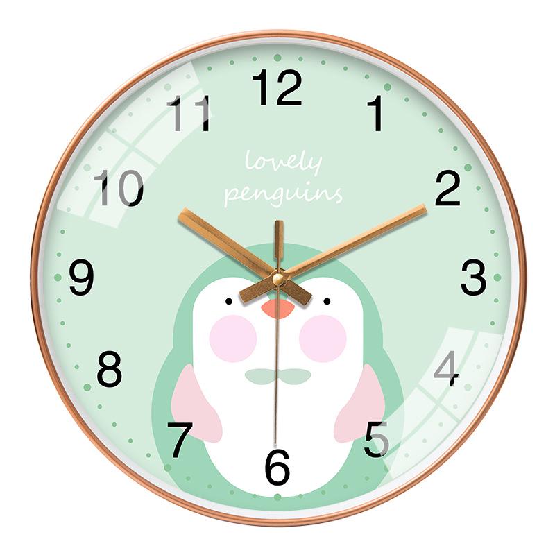 14-Inch Ultra-Quiet Creative Cartoon Wall Clock - Modern Design for Living Room