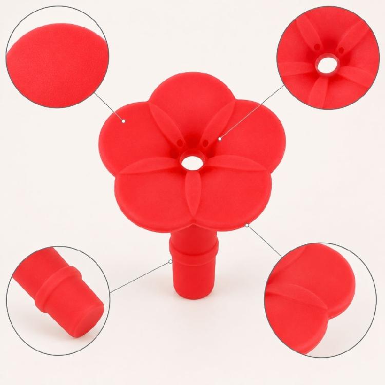 Red Push In Flower Inserts for Garden Drinkers, Soft Replacement Parts for Spare Bird Care Needs and Daily Use