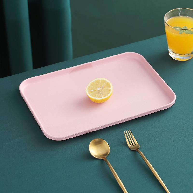Tea Tray Living Room Cup Tea Cup Tray Household Rectangular Water Cup Tea Cup Tray Fruit Tray Nordic Plastic