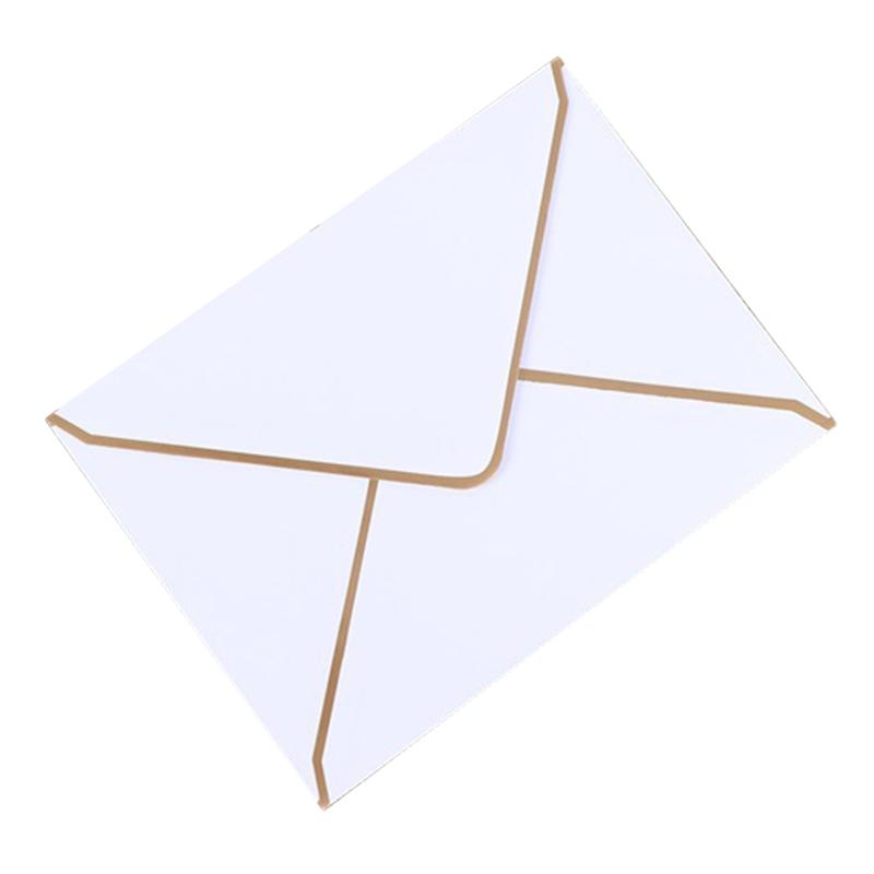 

Ретро конверти Одноколірний конверт Конверт для бюджетування для вітальної листівки 7 x 5 дюймів Лист Запрошення на весільну вечірку білий