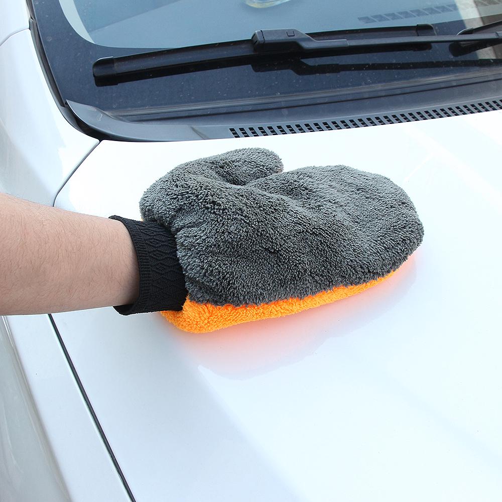 Microfibre Car Beauty Kit Cleaning Glove Wash Mit Cloth Brush Washing MYJH2