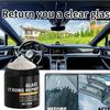Auto Glass Cleaner 85g Powder Restorer with Sponge Car Window Oil Film Remover for Automotive Motorcycle Mirror Interior