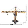 Non-Toxic 1176Pcs Remote Control Tower Crane Moc Model Building Blocks Tower Crane Electric Technology Bricks Children'S Diy Assembly Toys