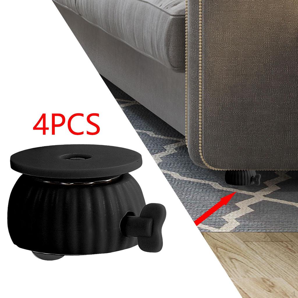 4 Pieces Circular Swivel Caster Wheel Furniture Casters Simple Installation 360° Rotation Replace