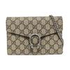 [Pre-Owned] Dionysus Tiger Head Buckle Logo Beige Lining GG High-Quality Synthetic Canvas WOC Wallet Crossbody Shoulder Bag - Very Good #LEE9LA