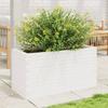 VidaXL Jardinière blanc 90x40x45,5 cm bois de pin massif, jardinière d'extérieur, bac à fleurs, boîte à plantes, jardinière 847269