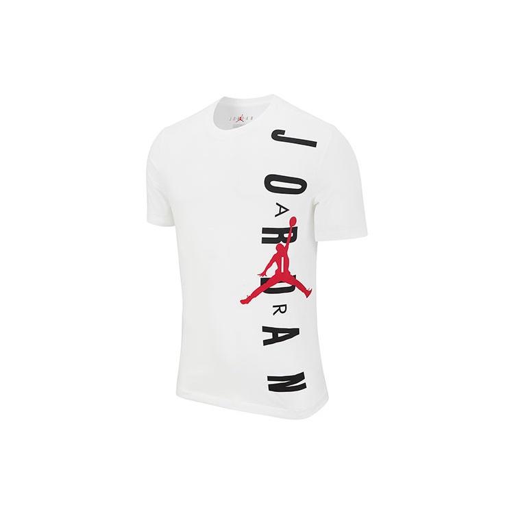 Air Jordan Round Neck Pullover Printing Short Sleeve White Men s DA9785-100 XXXL