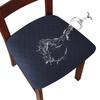 1Pc Polyester Dining Chair Dining Room Removable Cushion Covers Washable Upholstered WaterProof Chair Covers Elastic