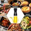 Cooking Oil Sprayer Food Grade Olive Oil Dispenser, 200ml Black Oil Bottle Suitable for Cooking, Air Fryer, Deep Frying Grilling