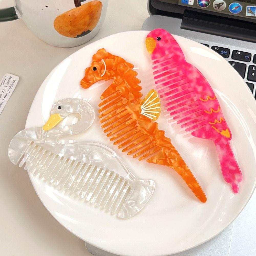 Animal Makeup Comb Puppy Hairdressing Combs Hair Care Acetate Comb  Barber Shop Salon