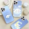 Caroon Cute C-Cinnamorolls For IPhone 17 Air 16 15 14 13 12 11 Pro Max Plus Phone Case Silvery Satin Glossy Surface