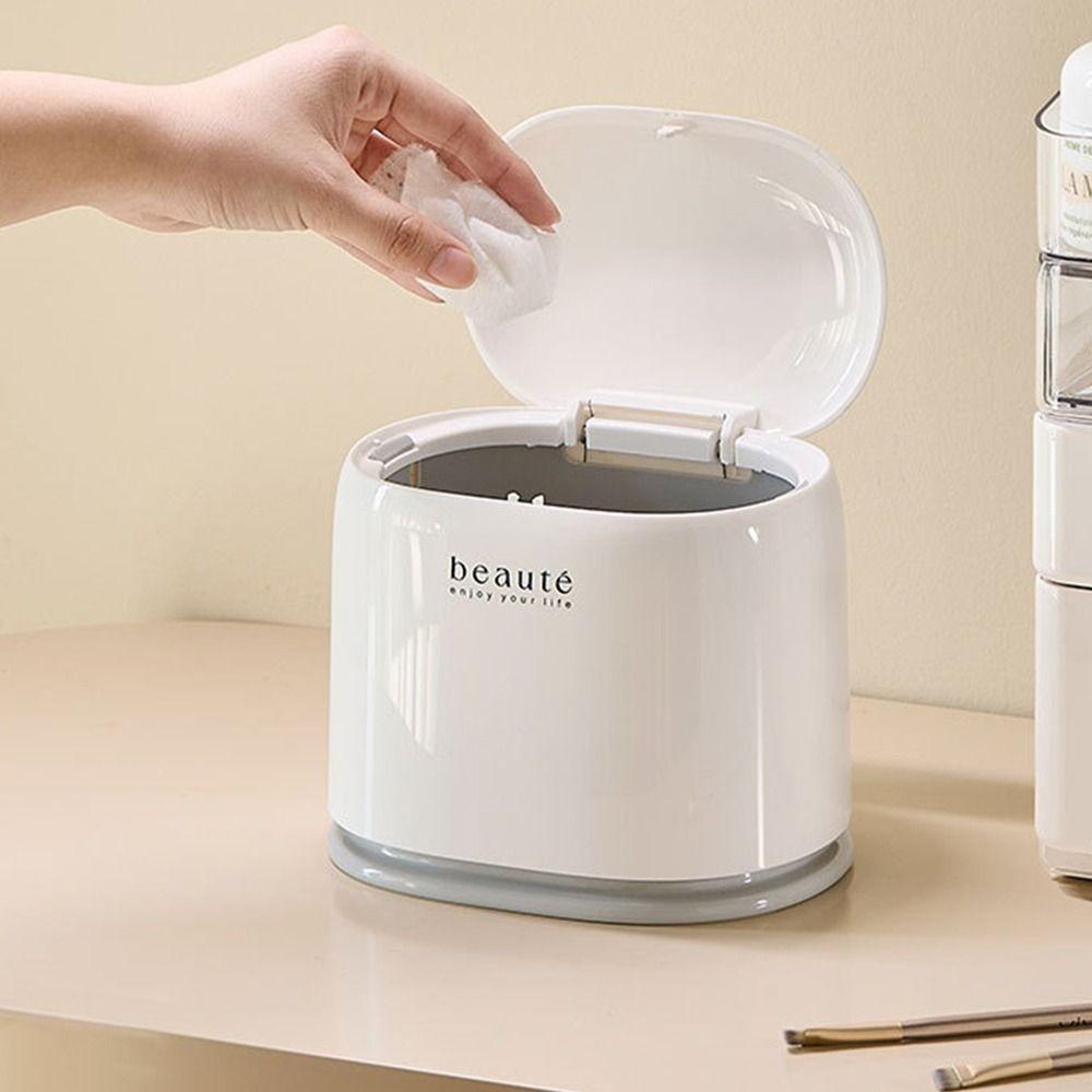 Large Capacity Desktop Garbage Bin Creative Desktop Trash Can Bathroom Organizer  Desktop Ornaments