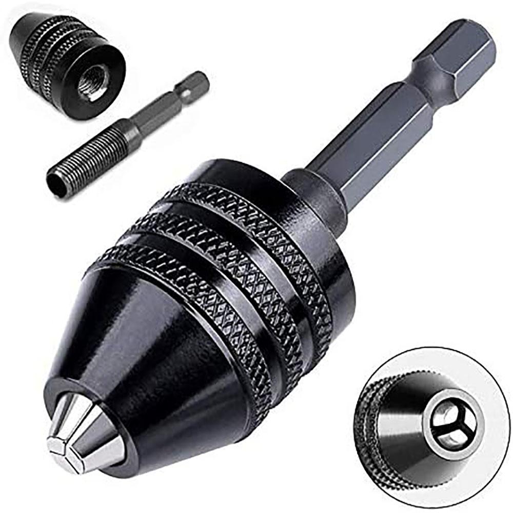 

New 4Pcs 1/4 Hex Shank Keyless Drill Chuck Adapter Bit Quick Change Converter Driver