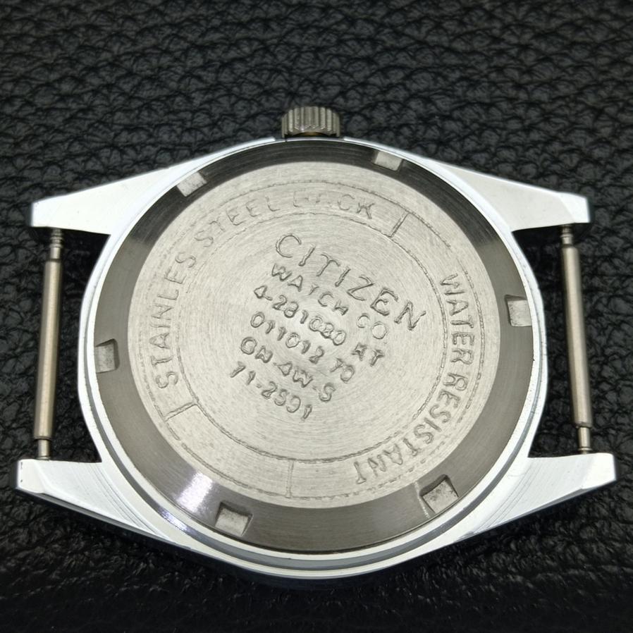 AUTHENTIC REFURBISHED CITIZEN AUTOMATIC 8200 JAPAN BLACK DIAL WATCH A426203-2 RL620c-a426203