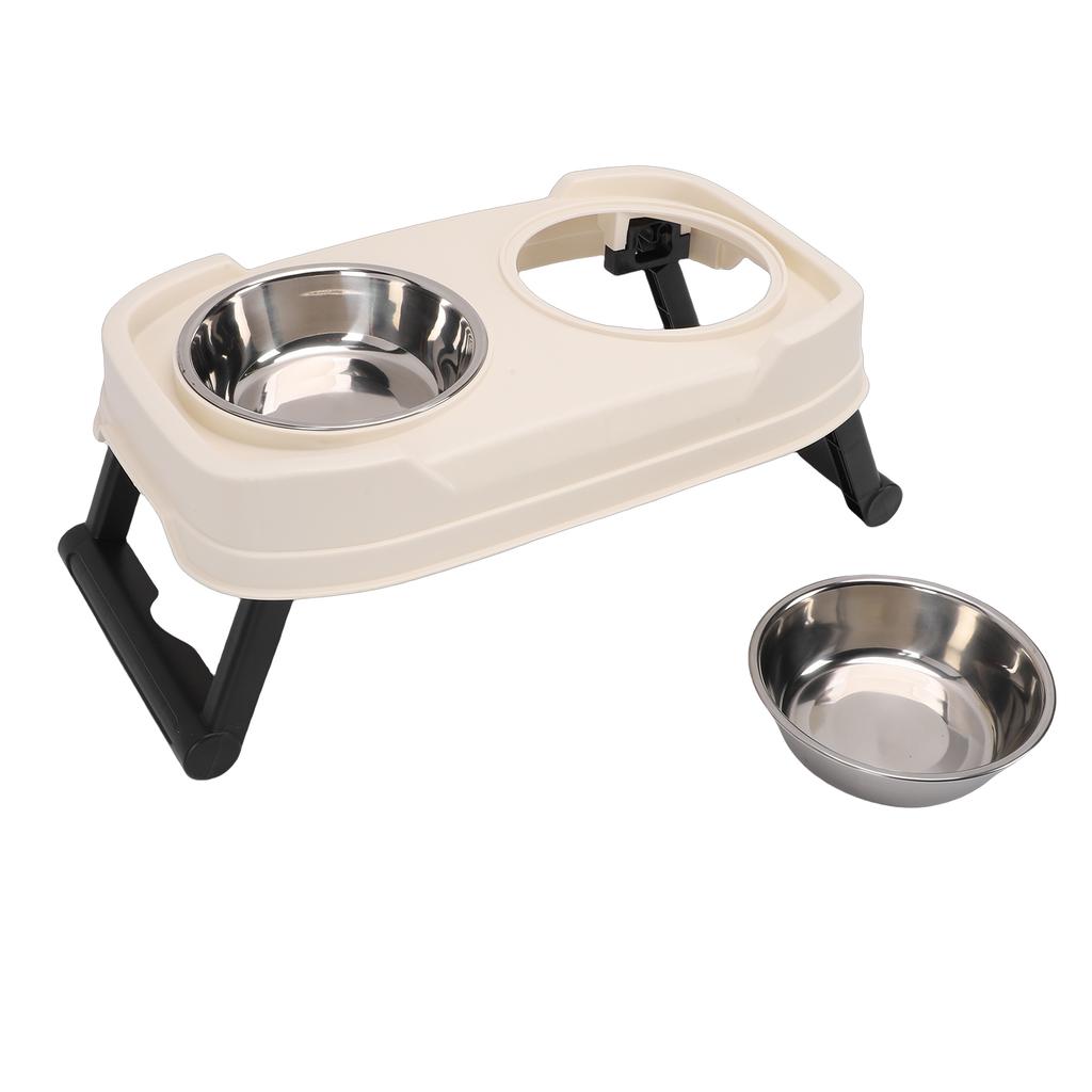 Elevated Cat Bowls with 2 Bowls Height Foldable Raised Cat Food Water Bowl for Dogs Cats