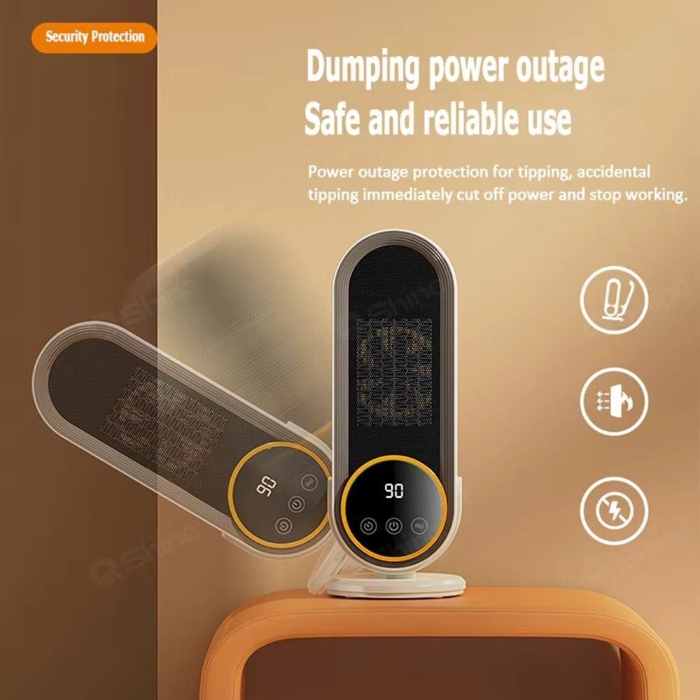 Vertical PTC Ceramic Heating Warmer Machine Portable Heater Adjustable Electric Fan Heater Office