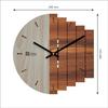 Fish Design 12 Inch Handcrafted Stylish Elegant Analog Wooden Wall Clock for Living Room Hall Bedroom Office Gifting Asian Red Textured Wood
